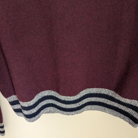 Brooks Brothers Wool V-Neck Sweater with Elbow Patches - Picture 6 of 8